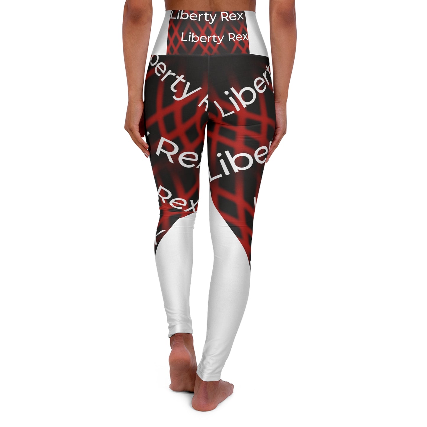 Bold High Waisted Yoga Leggings with Graphic Design – Stylish Comfort for Active Living