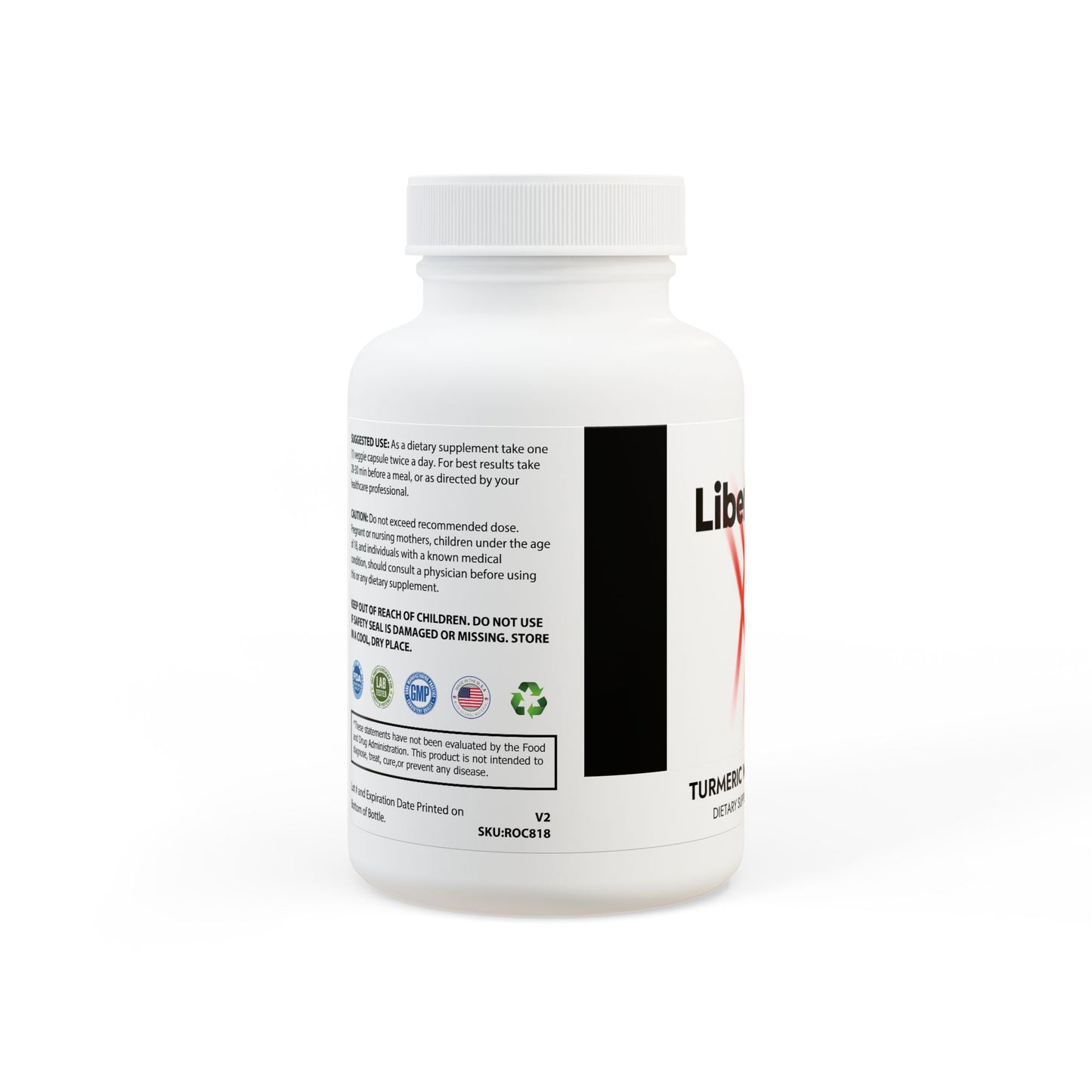 Turmeric with BioPerine® (Black Pepper Fruit Extract) Supplement (60 Capsules)