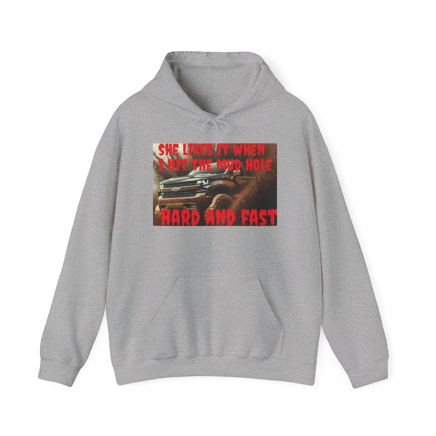 Fun Off-Road Hoodie - She Loves It When I Hit The Mud Hole, Auto Enthusiast Sweatshirt, Gift for Him, Car Lovers' Apparel, Birthday [...]