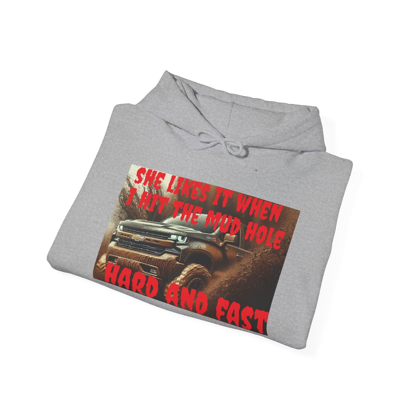 Fun Off-Road Hoodie - She Loves It When I Hit The Mud Hole, Auto Enthusiast Sweatshirt, Gift for Him, Car Lovers' Apparel, Birthday [...]