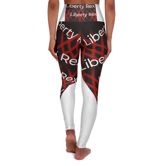 Bold High Waisted Yoga Leggings with Graphic Design – Stylish Comfort for Active Living
