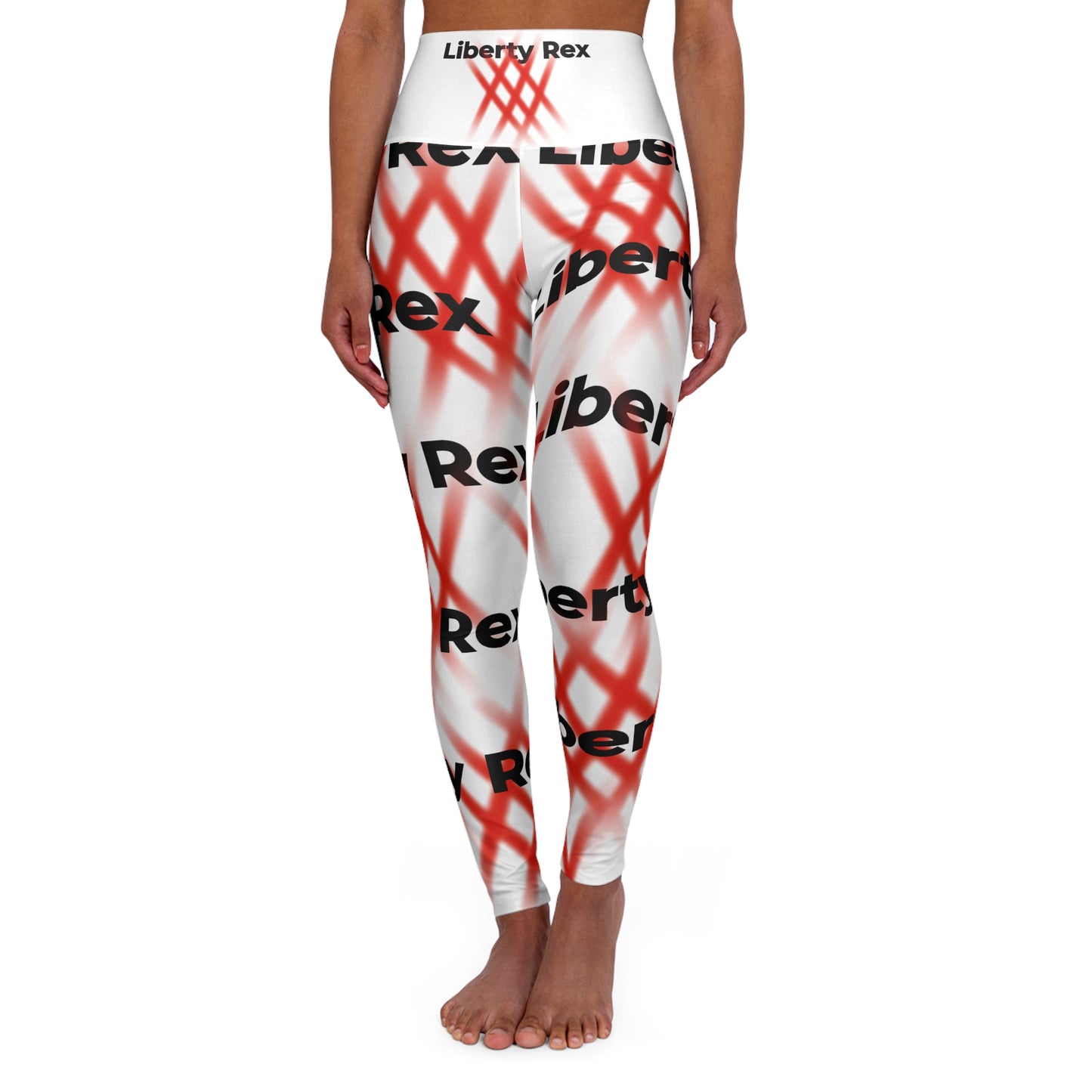 Trendy High Waisted Yoga Leggings - Liberty Rex Design for Activewear Enthusiasts