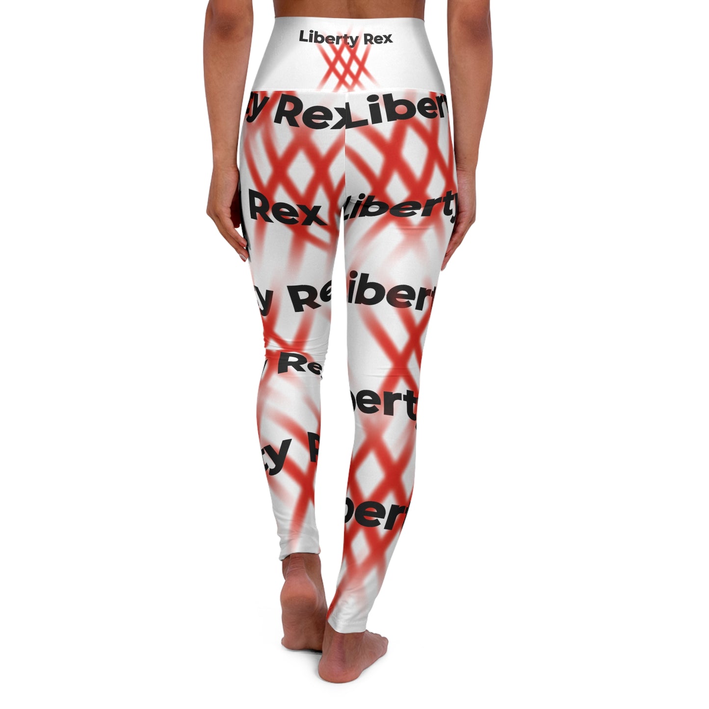 Trendy High Waisted Yoga Leggings - Liberty Rex Design for Activewear Enthusiasts