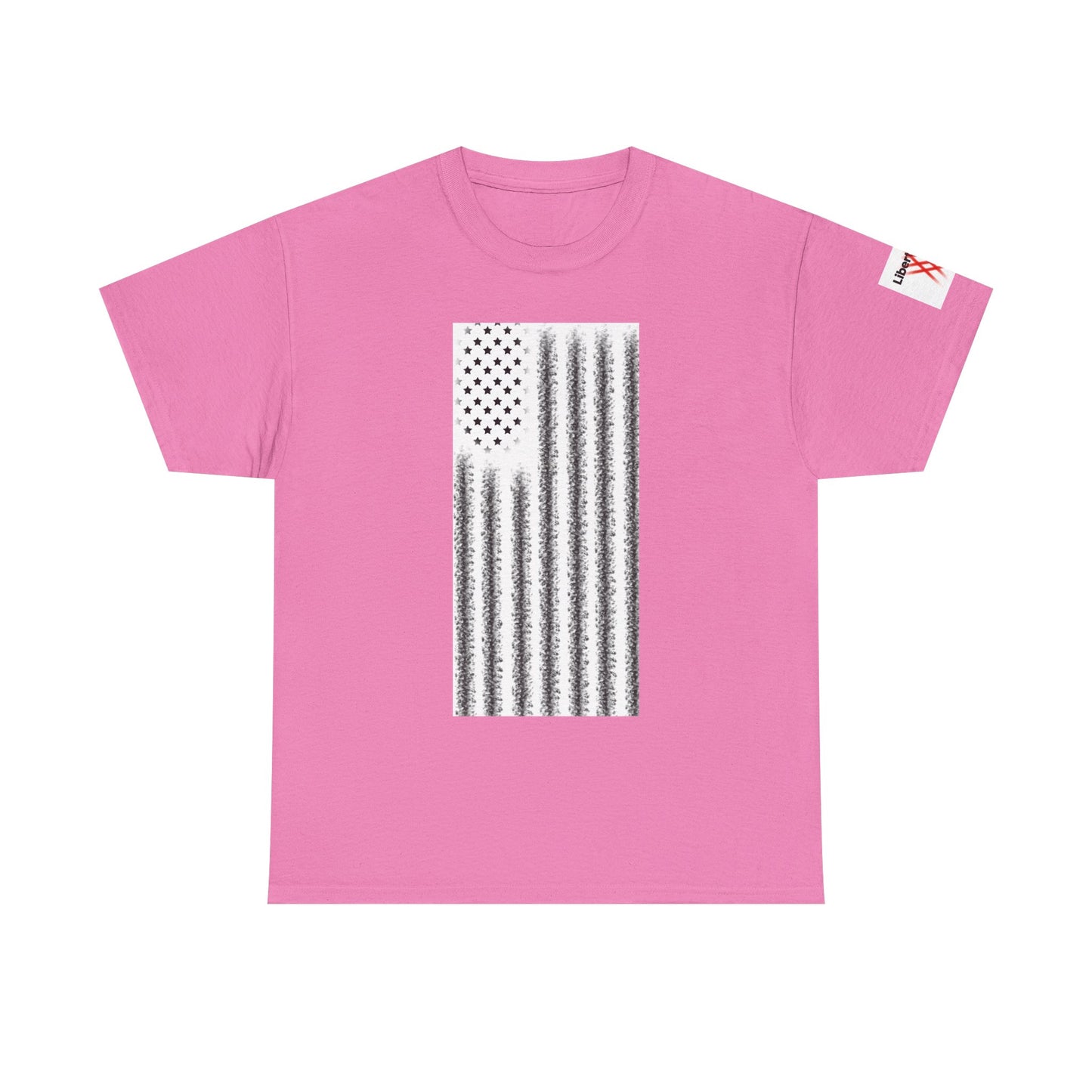 Unisex Heavy Cotton Tee - 'Divided We Fall' Graphic American Flag Tee