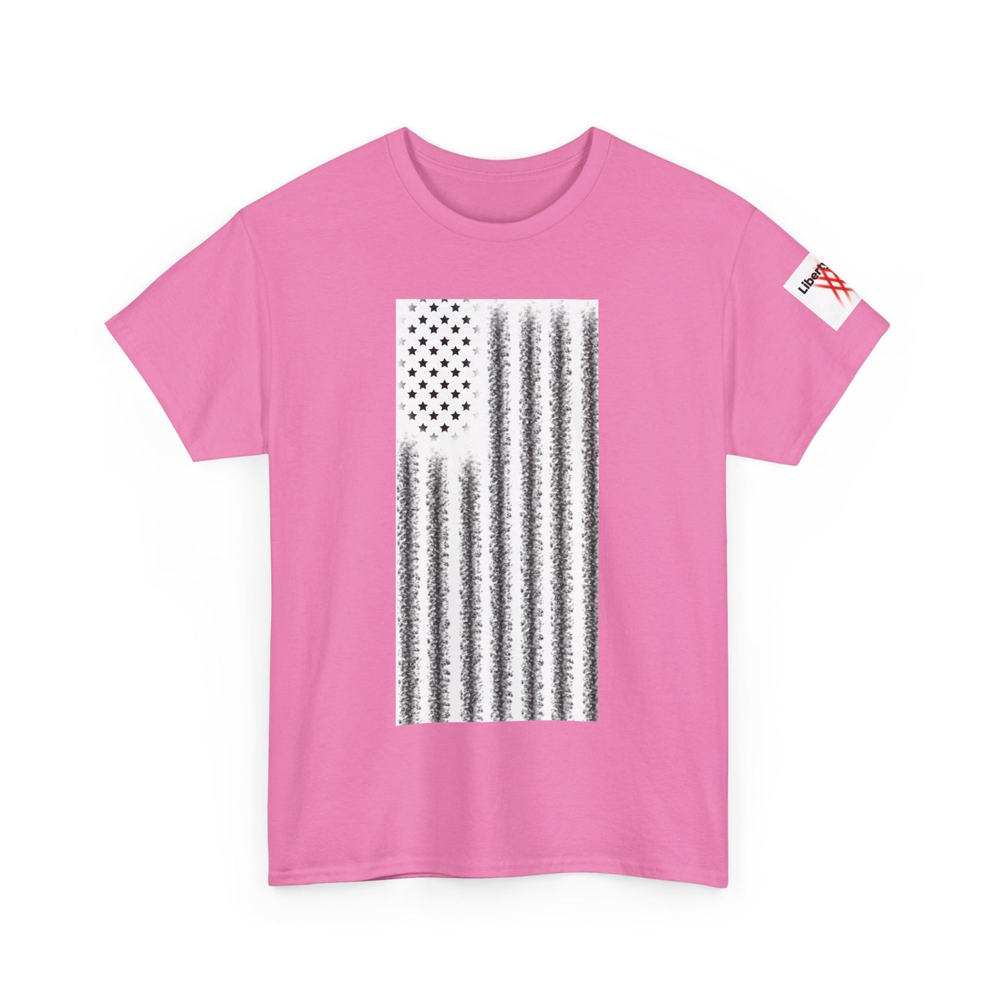 Unisex Heavy Cotton Tee - 'Divided We Fall' Graphic American Flag Tee