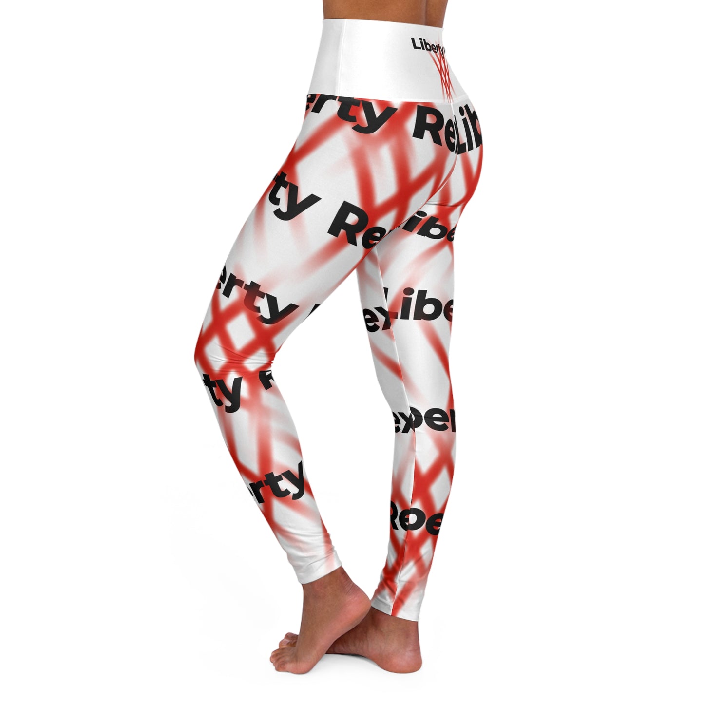 Trendy High Waisted Yoga Leggings - Liberty Rex Design for Activewear Enthusiasts