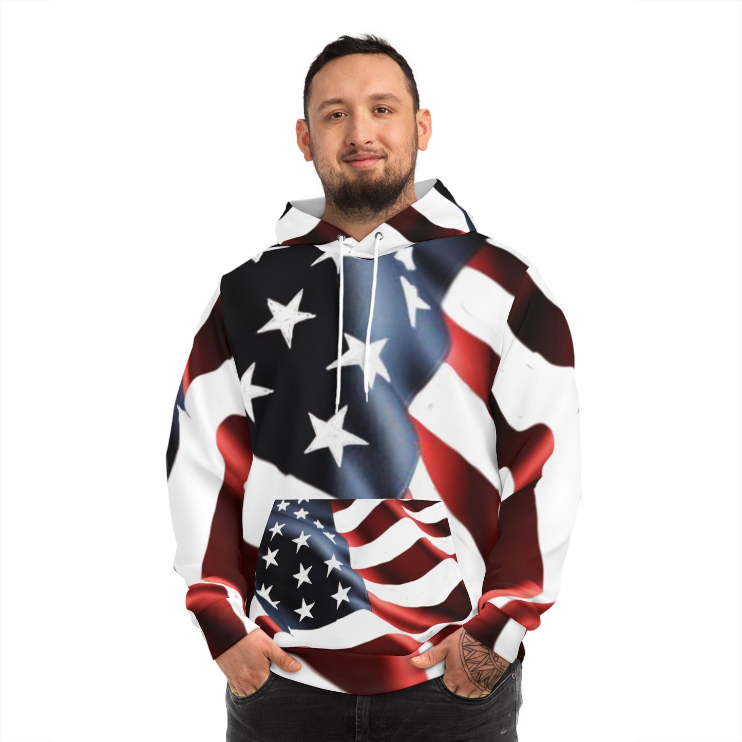Patriotic American Flag Hoodie - Perfect for Holidays and Celebrations