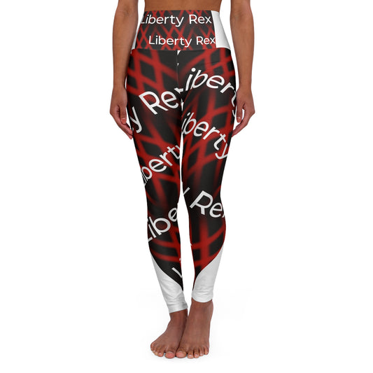 Bold High Waisted Yoga Leggings with Graphic Design – Stylish Comfort for Active Living